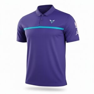 Jordan Charlotte Hornets Dri-fit Polo Shirt Mens XL